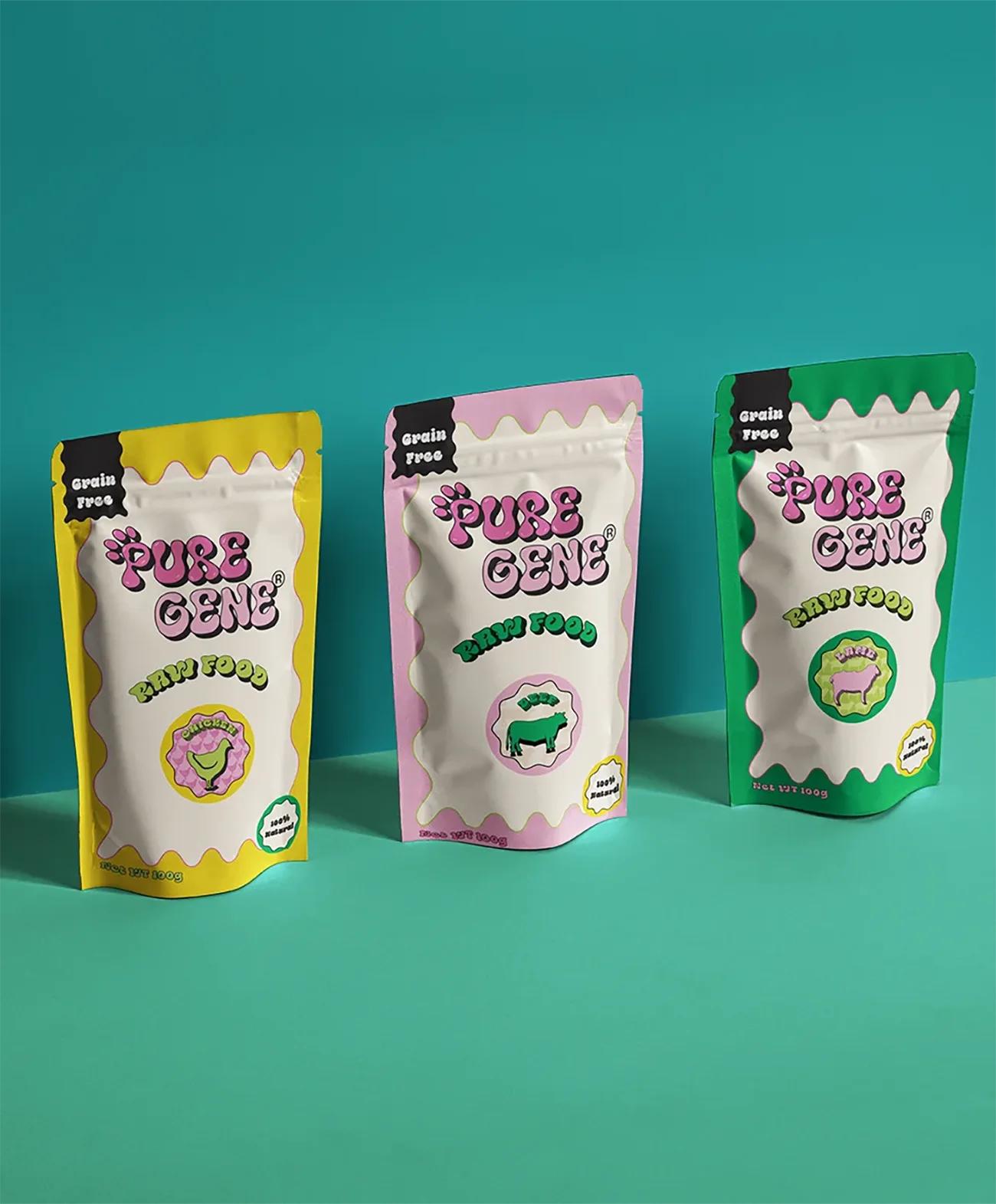 Pure Gene raw food pouches